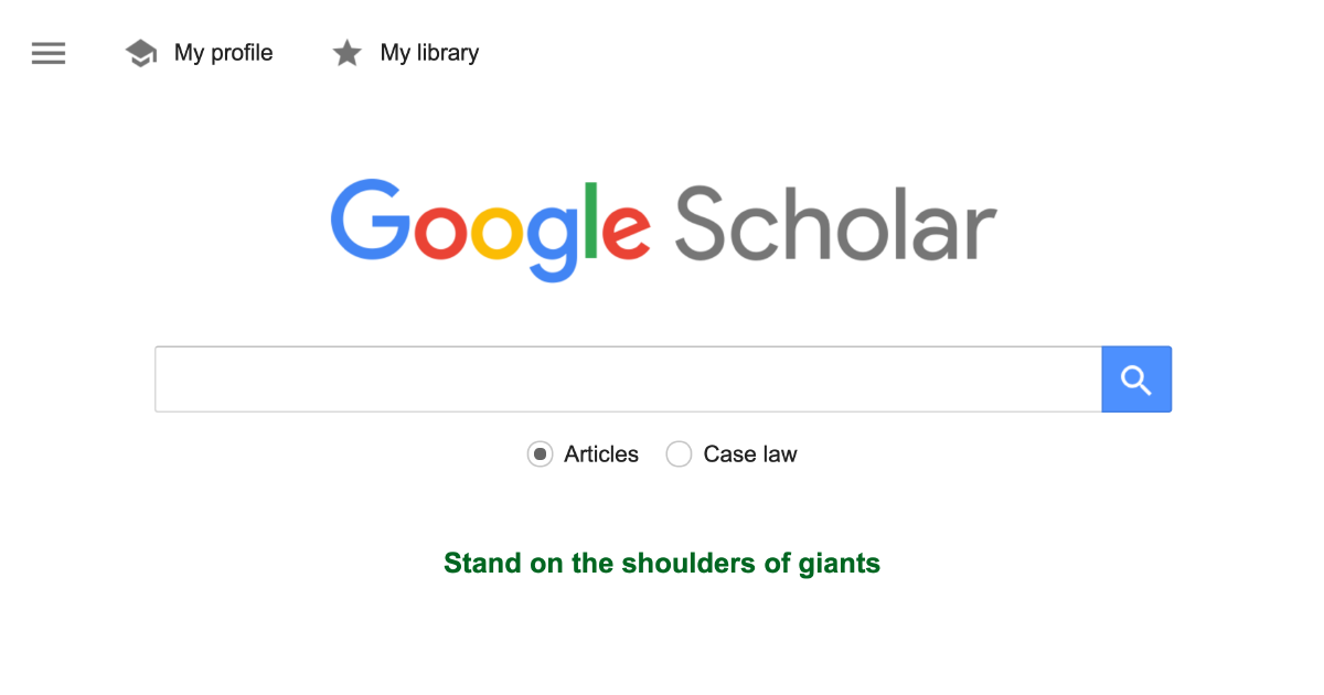 Captura de tela do Google Scholar